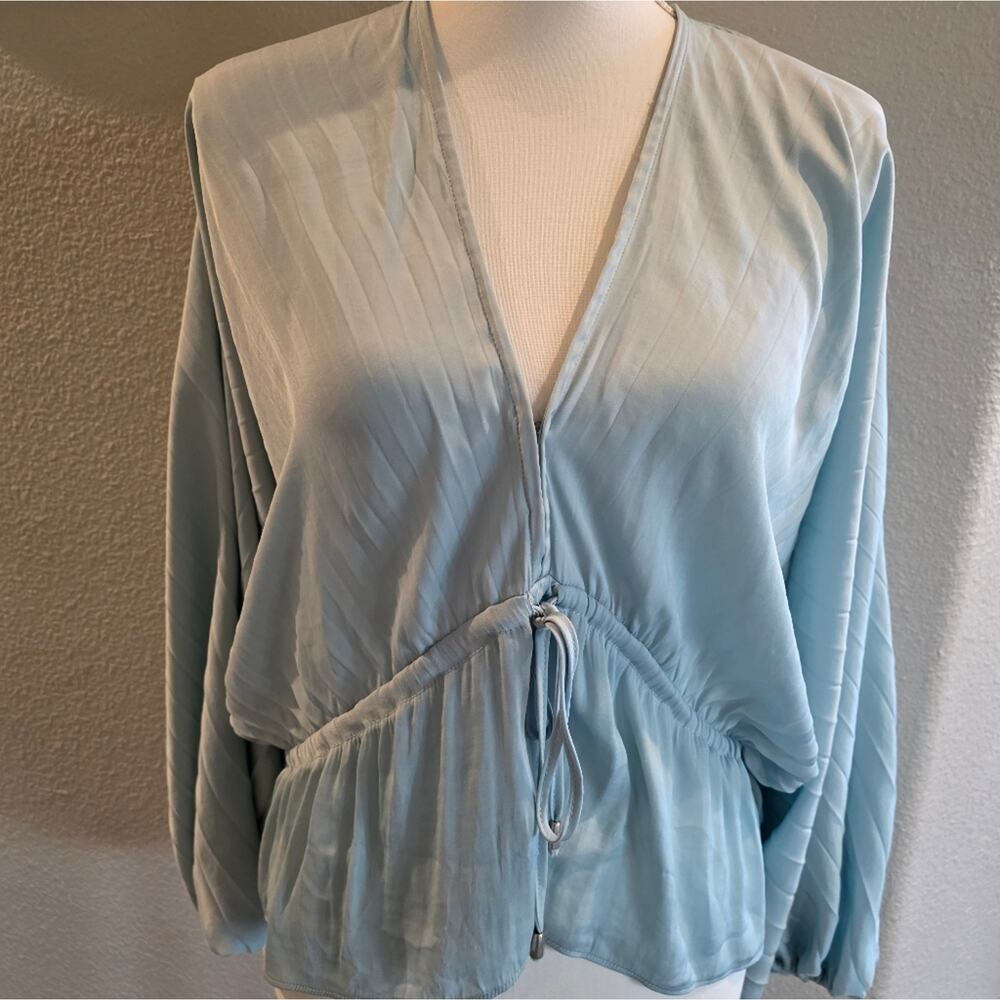 Free People Light Blue Blouse